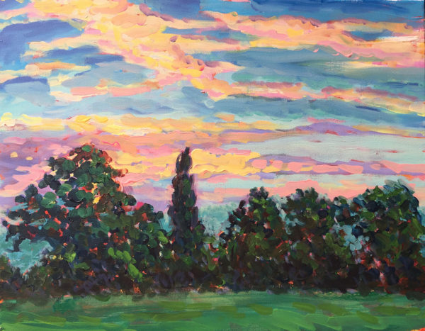 Sunrise Acrylic On Canvas by Fine Artist Richard Bostock